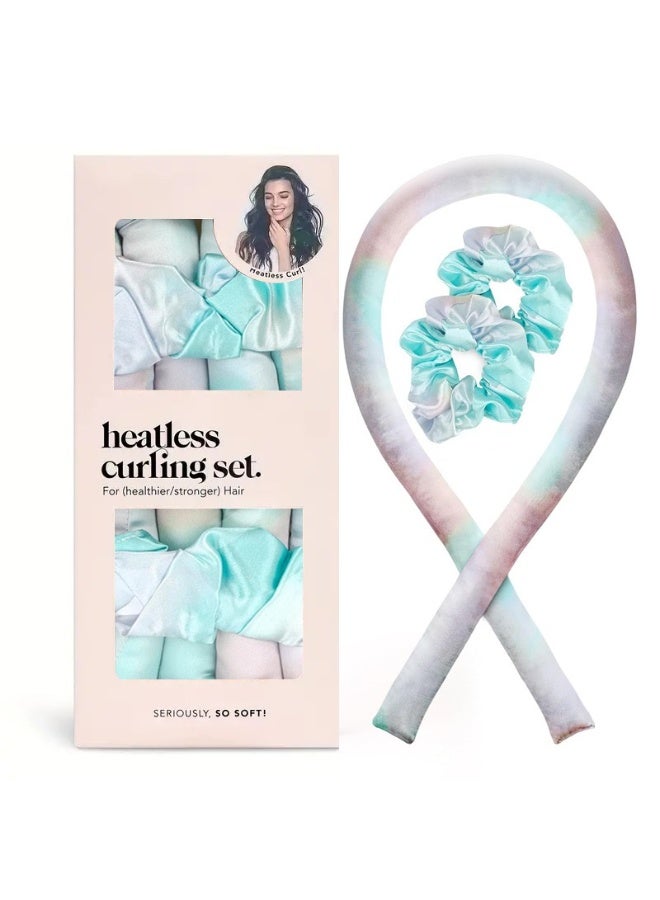 Satin Heatless Curling Set - Hair Rollers for Heatless Curls | Heatless Hair Curlers & Hot Rollers | Hair Curlers to Sleep in | Heatless Curling Rod Headband | Heatless Curler - Image 1